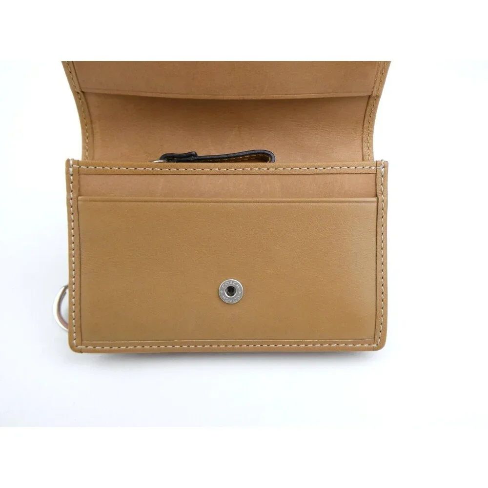 Coach‎ Tan Leather Key Holder Wallet